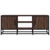 vidaXL Meuble TV chêne marron 100x35x41 cm bois d'ingénierie et métal