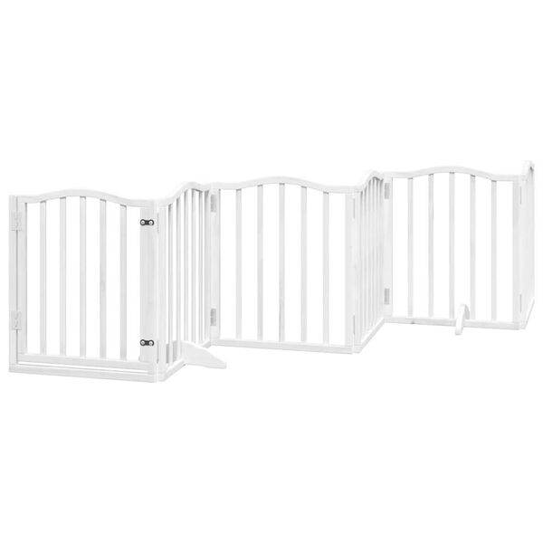 vidaXL Barri&egrave;re pour chien porte pliable 15 panneaux bois de peuplier