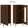 vidaXL Buffet Chêne marron 34,5x34x90 cm Bois d'ingénierie
