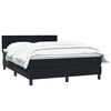vidaXL Sommier &agrave; lattes de lit avec matelas noir 160x210 cm velours