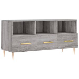 vidaXL Meuble TV sonoma gris 102x36x50 cm bois d'ing&eacute;nierie