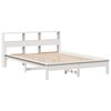 vidaXL Cadre de lit sans matelas blanc 135x190 cm bois de pin massif