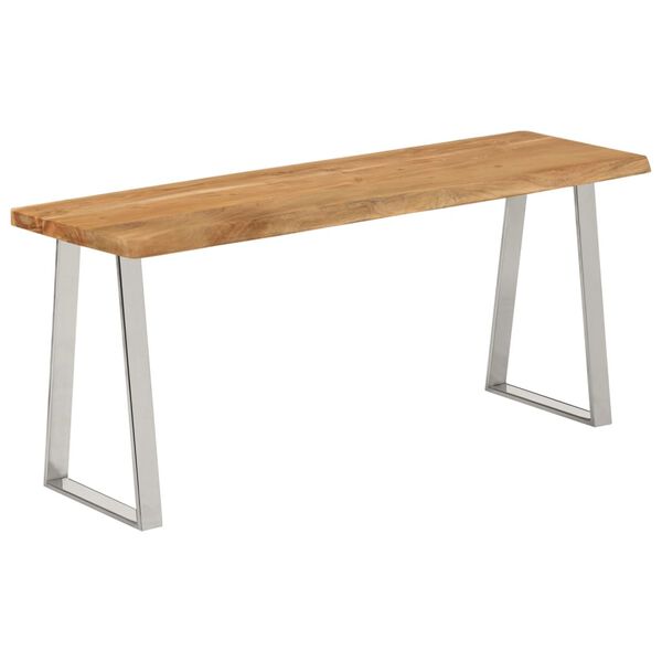 vidaXL Banc avec bord vivant 105 cm bois d'acacia massif