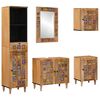 vidaXL Ensemble de mobilier de salle de bain avec tiroir 5 pcs Naturel