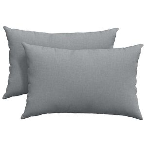 vidaXL Coussins de canap&eacute; 2 pcs Gris clair 60 x 40 cm tissu