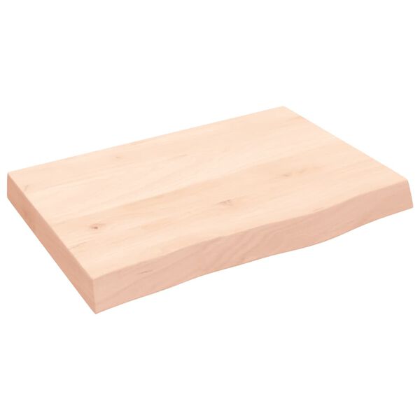 vidaXL Dessus de table 60x40x(2-6) cm bois de ch&ecirc;ne massif non trait&eacute;