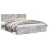 vidaXL Cadre de lit avec t&ecirc;te de lit B&eacute;ton 180 x 200 cm Pin massif