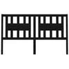 vidaXL T&ecirc;te de lit Noir 206x4x100 cm Bois massif de pin
