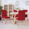 vidaXL Chaises &agrave; manger lot de 4 rouge bordeaux tissu