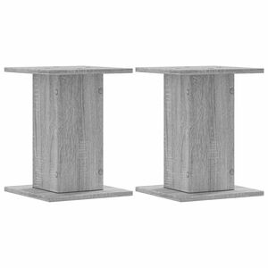 vidaXL Supports de haut-parleurs 2 pcs gris sonoma bois d'ing&eacute;nierie
