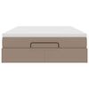 vidaXL Cadre de lit ottoman et matelas cappuccino 140x200cm similicuir