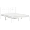 vidaXL Cadre de lit métal sans matelas et tête de lit blanc 140x190 cm