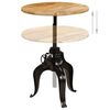 vidaXL Table de bar Bois de manguier massif 75x(76-110) cm