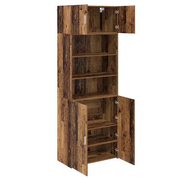 vidaXL Armoire de rangement Bois Ancien 80 x 42,5 x 225 cm