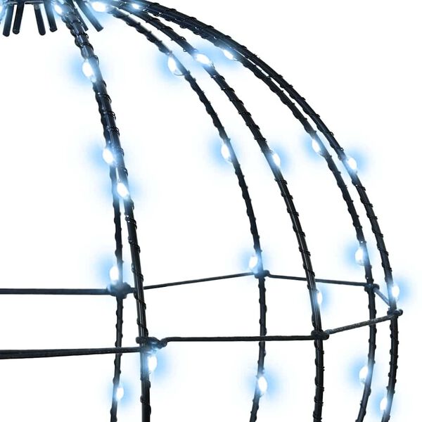 vidaXL Boule avec 384 LED 2 pcs Blanc froid 60 cm Métal