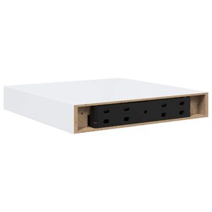 vidaXL &Eacute;tag&egrave;re murale flottante Blanc brillant 23x23,5x3,8 cm MDF
