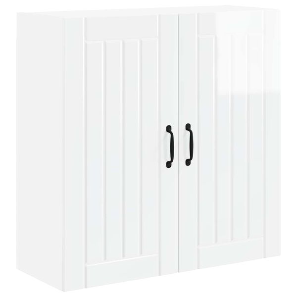 vidaXL Armoire de cuisine Lucca Blanc brillant 80 x 31 x 80 cm