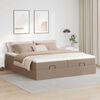 VidaXL Cadre de lit ottoman et matelas cappuccino 160x200cm similicuir