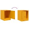 vidaXL Tables de chevet 2 pcs jaune moutarde 34,5x39x44 cm acier