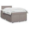 vidaXL Sommier &agrave; lattes de lit avec matelas taupe 120x190 cm tissu