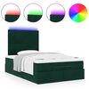vidaXL Cadre de lit ottoman avec matelas vert fonc&eacute; 120x200 cm velours