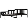 vidaXL Lit de jour sans matelas noir 80x200 cm bois de pin massif