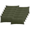 vidaXL Housse de coussin 12 pcs ALMELO Vert 40 x 80 cm velours c&ocirc;tel&eacute;