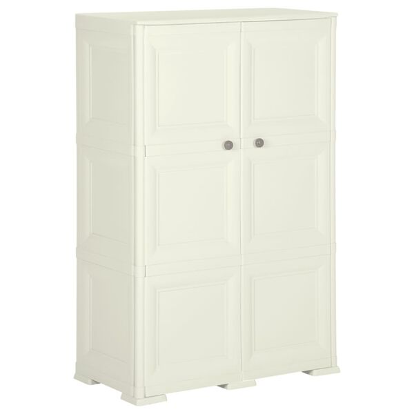 vidaXL Armoire plastique 79x43x125 cm design bois glace à la vanille