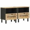 vidaXL Table de chevet 2 pcs Marron 40 x 33 x 46 cm