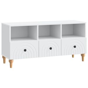 vidaXL Meuble TV Blanc 102 x 34,5 x 50 cm Bois d&rsquo;ing&eacute;nierie