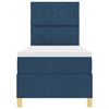 vidaXL Lit &agrave; ressorts avec matelas Bleu 80 x 200 cm tissu