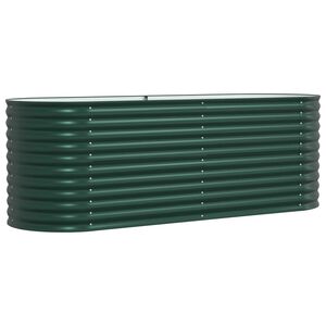 vidaXL Lit sur&eacute;lev&eacute; Vert 240 x 80 x 81 cm Acier
