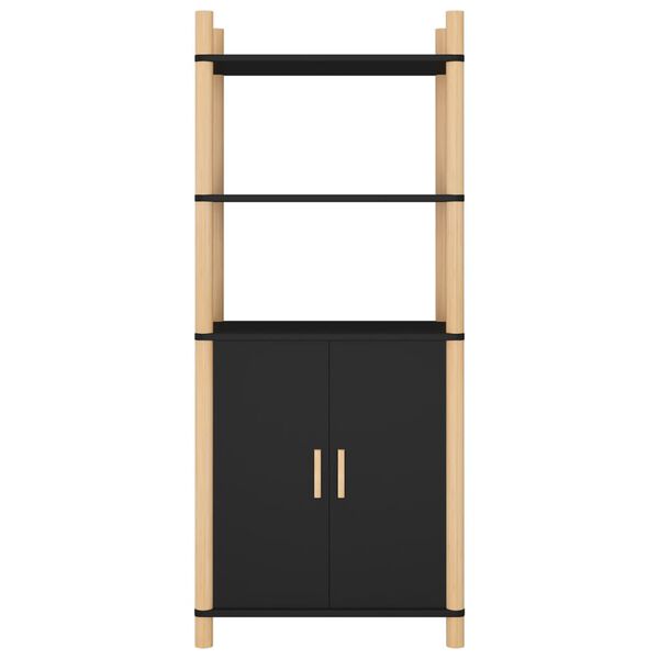 vidaXL Buffet haut Noir 60x40x141 cm Bois d'ingénierie