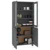 vidaXL Buffet HAMAR Bois massif de pin Gris foncé