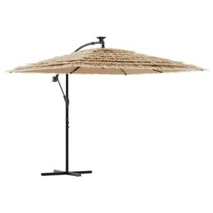 vidaXL Parasol de jardin avec m&acirc;t en acier marron 246x246x230 cm
