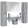 vidaXL Ensemble de mobilier de salle de bain 6 pc Sonoma gris