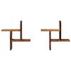 vidaXL &Eacute;tag&egrave;res murales 2 pcs vieux bois 38x12x38 cm bois d'ing&eacute;nierie