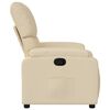 vidaXL Fauteuil inclinable Cr&egrave;me Tissu