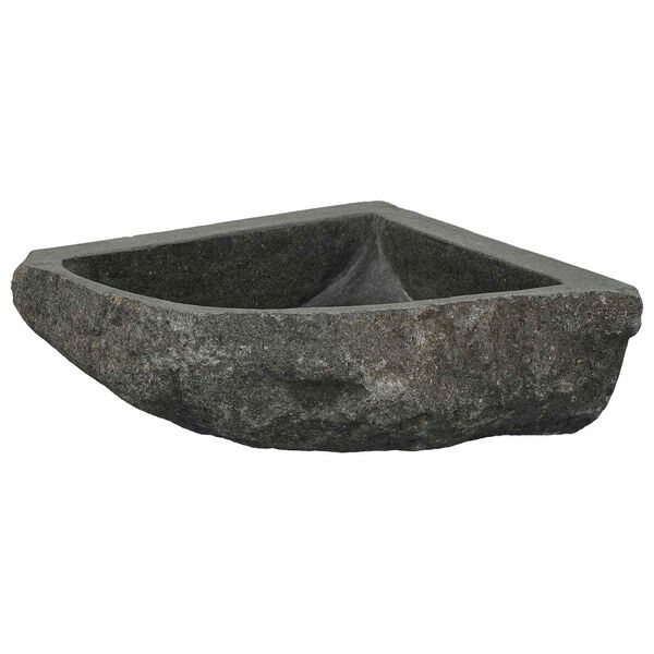 vidaXL Lavabo Gris (30-37) x (30-37) x 12 cm Pierre de Rivi&egrave;re