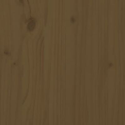 vidaXL Table de chevet Marron miel 79,5x38x65,5 cm Bois de pin massif