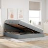 vidaXL Lit avec rangement et LED Gris clair 160 x 200 cm Polyester