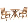 vidaXL Ensemble &agrave; manger de jardin 3 pcs Bois d'acacia solide