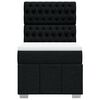 vidaXL Sommier &agrave; lattes de lit avec matelas Noir 90x190 cm Tissu