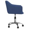 vidaXL Chaise pivotante de salle &agrave; manger Bleu Tissu