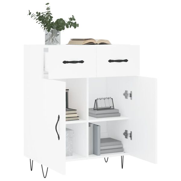 vidaXL Buffet blanc 69,5x34x90 cm bois d'ing&eacute;nierie