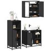 vidaXL Ensemble de meubles salle de bain 3 pcs noir bois d'ing&eacute;nierie