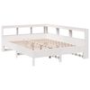 vidaXL Lit biblioth&egrave;que sans matelas blanc 135x190 cm bois pin massif