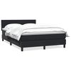vidaXL Sommier &agrave; lattes de lit avec matelas noir 160x220 cm velours