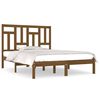 vidaXL Cadre de lit Marron miel Bois de pin massif 135x190 cm Double