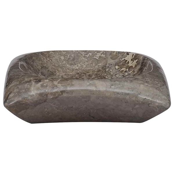 vidaXL Lavabo Gris 50x35x10 cm Marbre